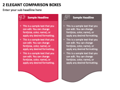 2 Elegant Comparison Boxes PPT Slide 2