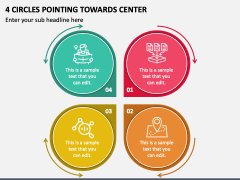 4 Circles Pointing Towards Center PPT Slide 1