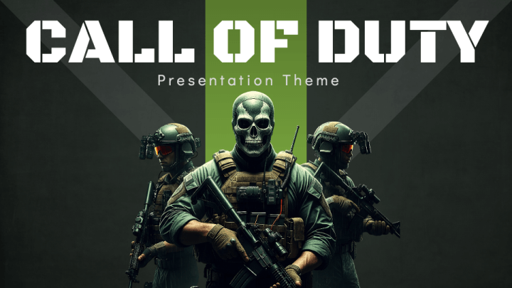 Call of Duty Presentation Theme PPT Slide 1