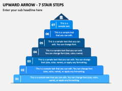 Upward Arrow - 7 Stair Steps PPT Slide 2