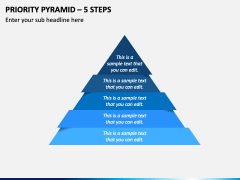 Priority Pyramid - 5 Steps PPT Slide 1