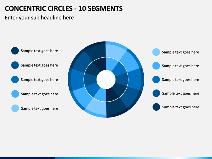 Concentric Circles - 10 Segments PPT Slide 1