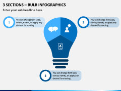 3 Sections - Bulb Infographics PPT Slide 1