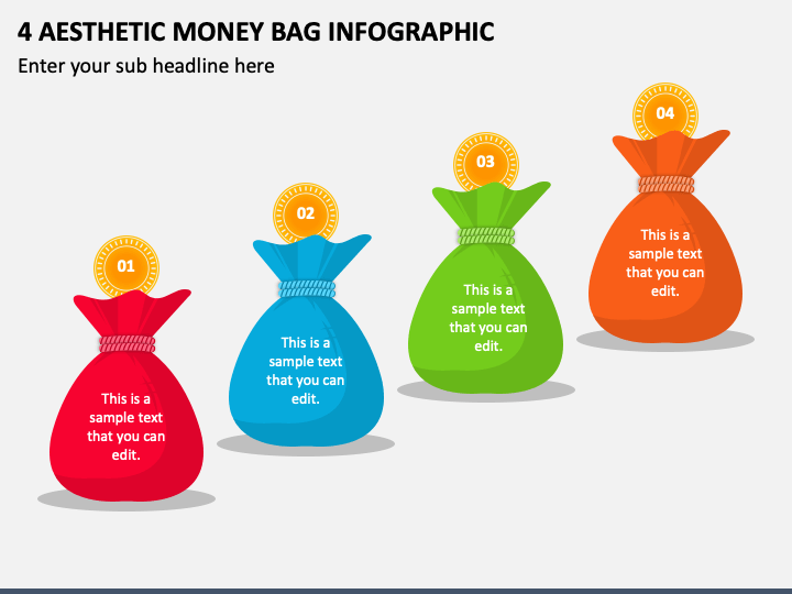 4 Aesthetic Money Bag Infographic PPT Slide 2