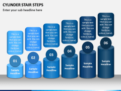 Cylinder Stair Steps PPT Slide 3