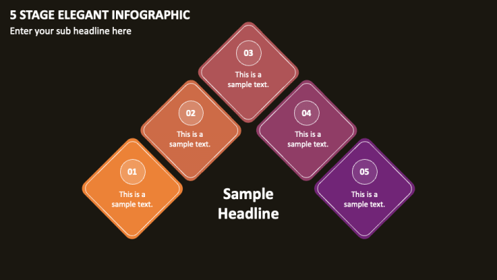 5 Stage Elegant Infographic PPT Slide 1