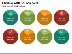 8 Bubbles with Text and Icons PPT Slide 2