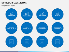 Difficulty Level Icons PPT Slide 2