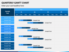 Quarterly Gantt Chart PPT Slide 1