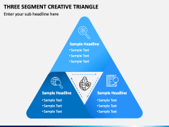 Three Segment Creative Triangle PPT Slide 2