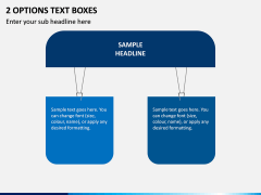 2 Options Text Boxes PPT Slide 1