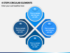 4 Steps Circular Elements PPT Slide 2