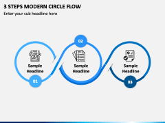 3 Steps Modern Circle Flow PPT Slide 2
