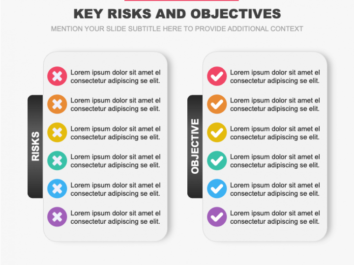 Key Risks And Objectives Powerpoint And Google Slides Template - Ppt Slides