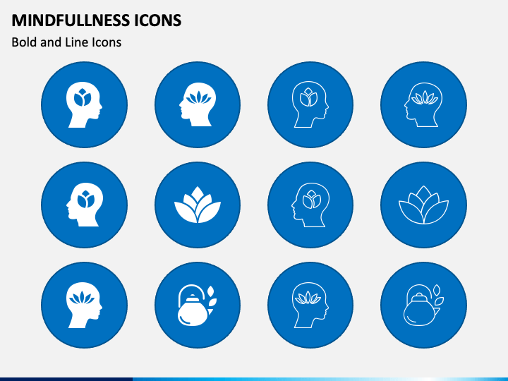 Mindfullness Icons PPT Slide 1