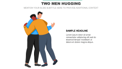 Two Men Hugging PPT Slide 1