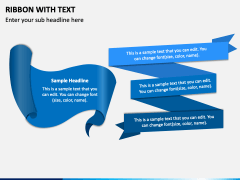Ribbon with Text PPT Slide 2