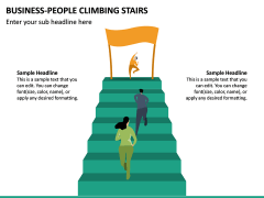 Business-People Climbing Stairs PPT Slide 2