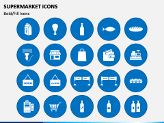 Supermarket Icons PPT Slide 1
