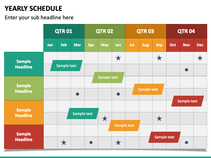 Yearly Schedule PowerPoint Template PPT Slides