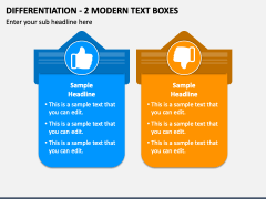 Differentiation - 2 Modern Text Boxes PPT Slide 1
