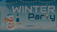 Winter Party Theme Animated Presentation - SketchBubble