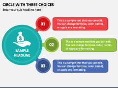 Circle with Three Choices PPT Slide 1