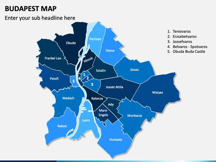 Budapest Map PPT Slide 1