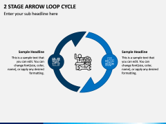 2 Stage Arrow Loop Cycle PPT Slide 1