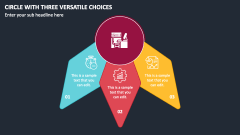 Circle with Three Versatile Choices PPT Slide 1