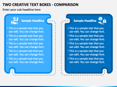 Two Creative Text Boxes - Comparison PPT Slide 2