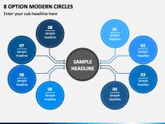 8 Option Modern Circles PPT Slide 1
