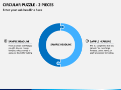 Circular Puzzle - 2 Pieces PPT Slide 1