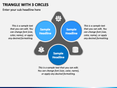 Triangle with 3 Circles PPT Slide 2