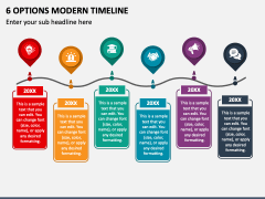 6 Options Modern Timeline PPT Slide 2