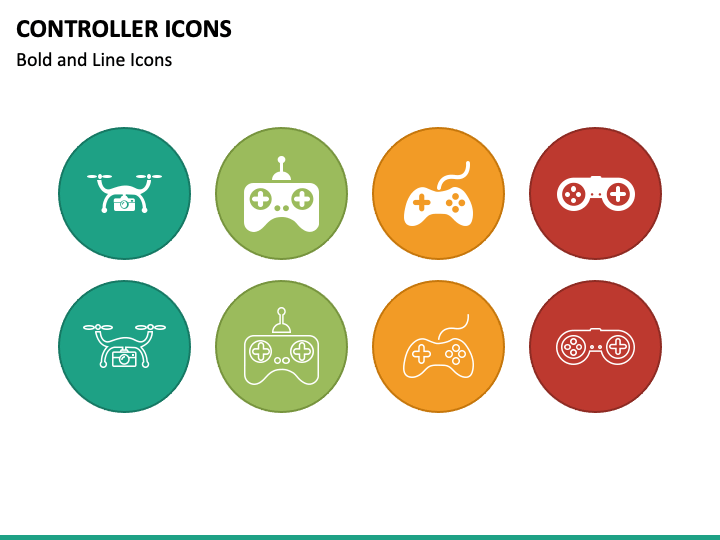 Controller Icons for PowerPoint and Google Slides PPT Slides