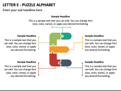 Letter E - Puzzle Alphabet PPT Slide 2