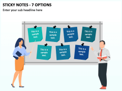 Sticky Notes - 7 Options PPT Slide 1