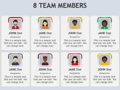 8 Team Members for PowerPoint and Google Slides - PPT Slides