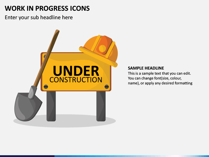 Work in Progress (WIP) Icons PPT Slide 1