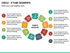 Circle – 9 Tube Segments PPT Slide 2