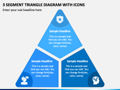 3 Segment Triangle Diagram with Icons PPT Slide 2