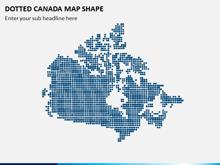 Dotted Canada Map PPT Slide 1