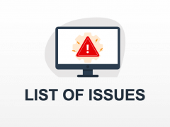 List of Issues PowerPoint and Google Slides Template - PPT Slides