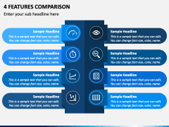 4 Features Comparison PowerPoint Template and Google Slides Theme