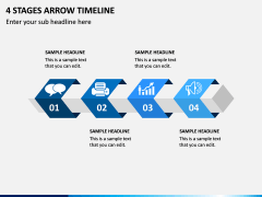 4 Stages Arrow Timeline PPT Slide 1