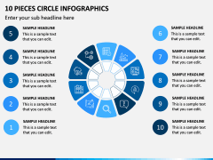10 Pieces Circle Infographics PPT Slide 1