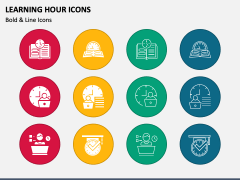 Learning Hour Icons PPT Slide 1