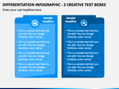 Differentiation Infographic - 2 Creative Text Boxes PPT Slide 2