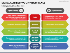 Digital Currency Vs Cryptocurrency PowerPoint Template and Google ...